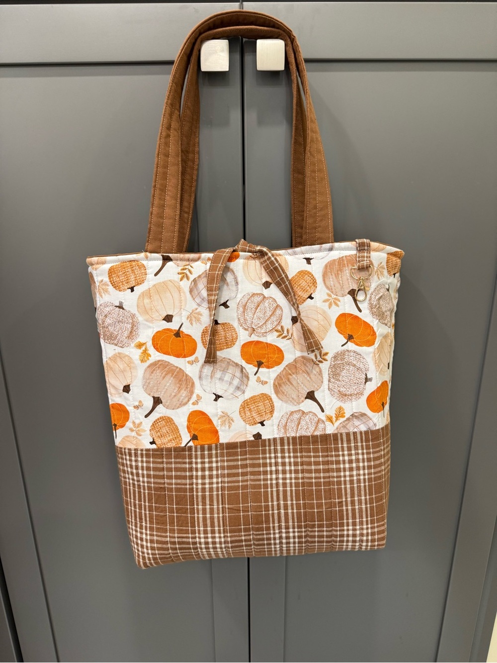 Pumpkin Patch Brown & Orange Tote Bag